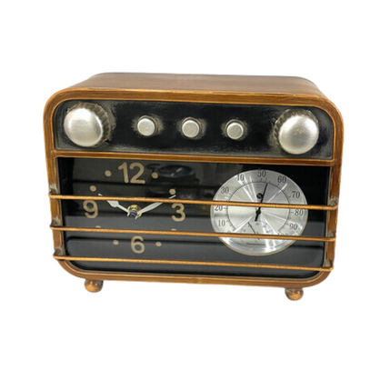 Radio Clock - Barometer 26 x 20cm