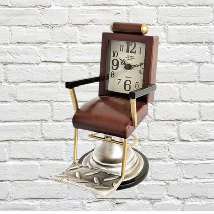 Clock - Barber's Chair 11 x 17 x 21cm