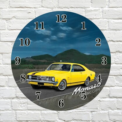 Clock Glass - Yellow Holden Monaro 30cm