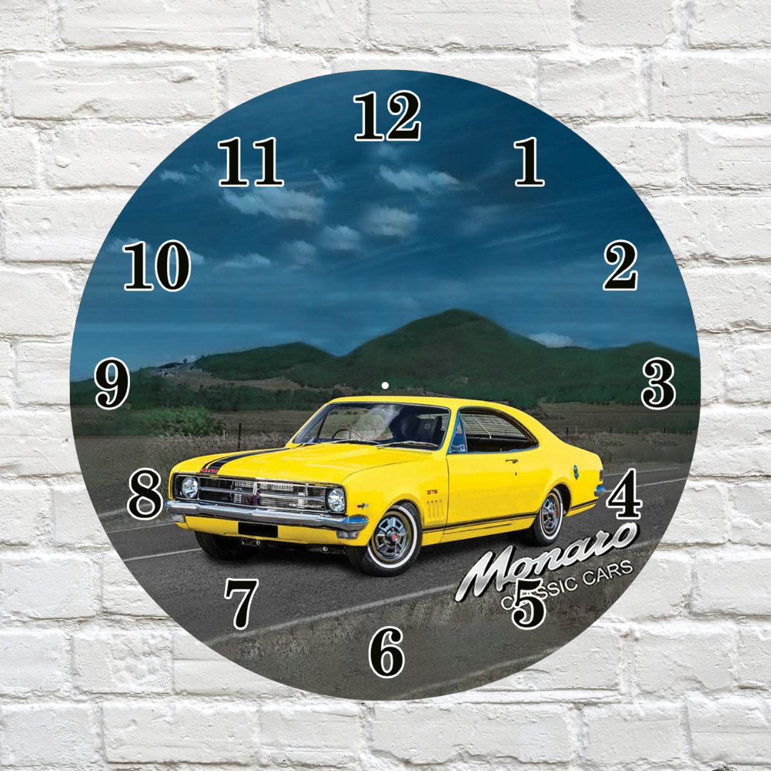 Clock Glass - Yellow Holden Monaro 30cm