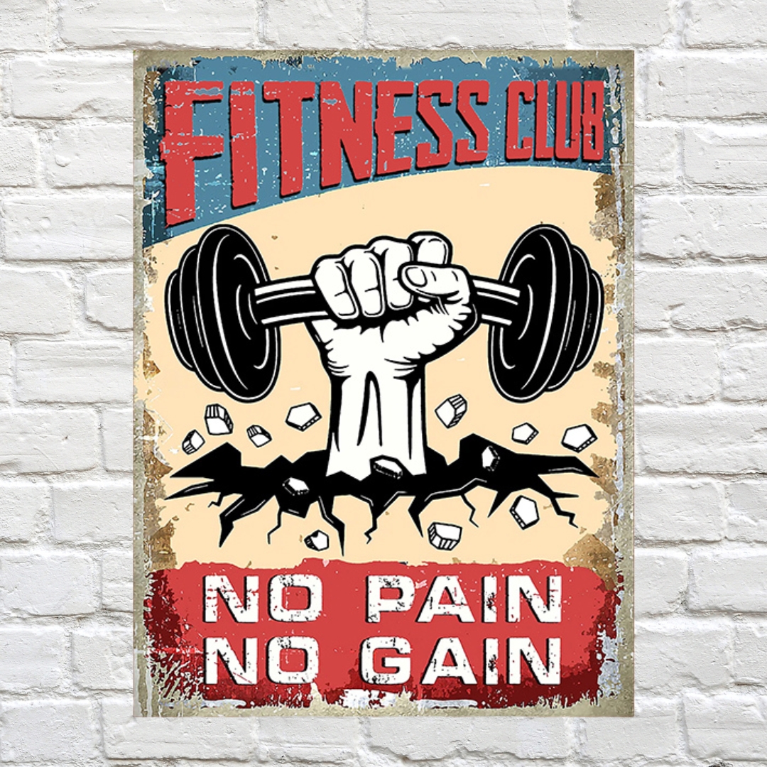 Sign Metal -Fitness Club 30 x 40 cm