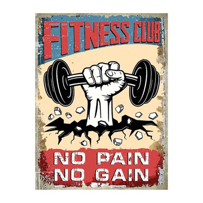 Sign Metal -Fitness Club 30 x 40 cm