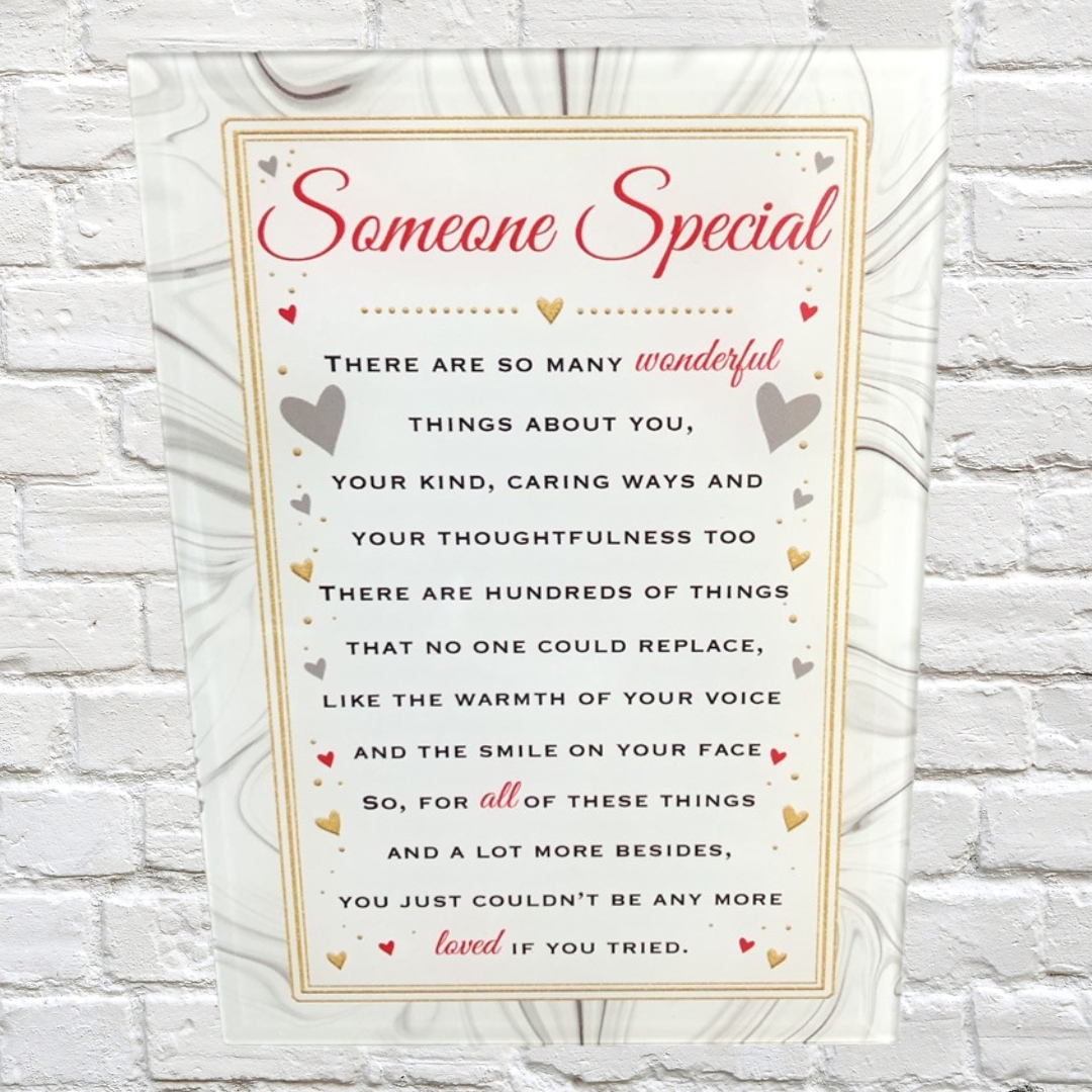 Glass Plaque - Plaque Someone Special 13 x 18 cm