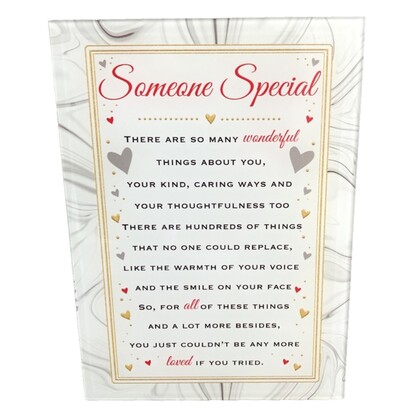 Glass Plaque - Plaque Someone Special 13 x 18 cm