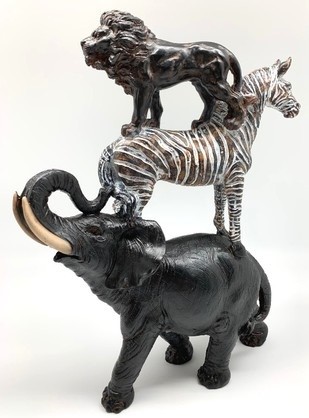 Animal Trio Indira  Polyresin 40cm