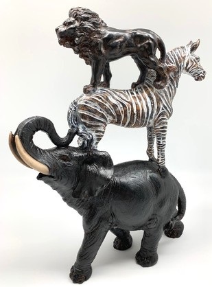 Animal Trio Indira  Polyresin 40cm