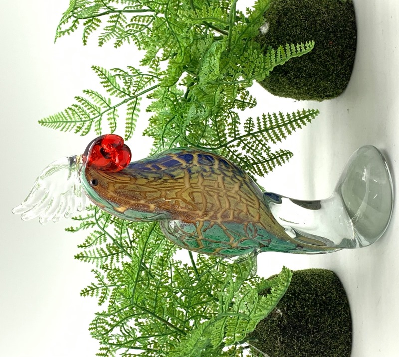Glass Figurine - Parrot Adriana 24cm
