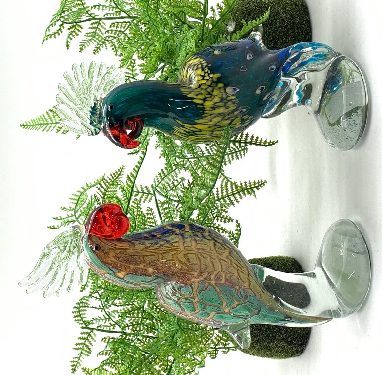 Glass Figurine - Parrot Adriana 24cm