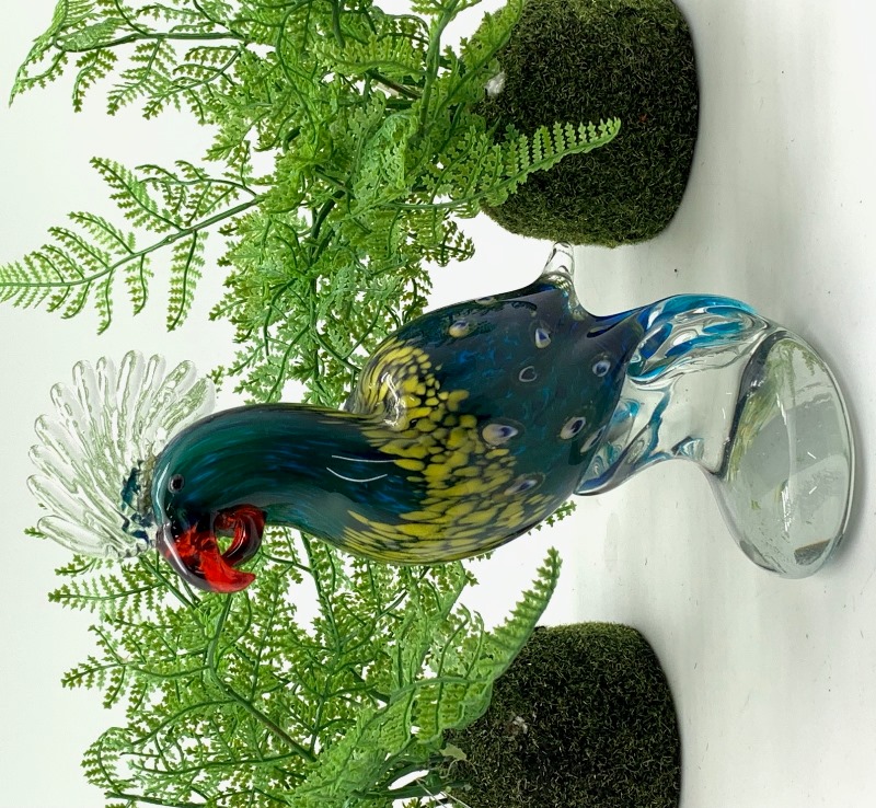 Glass Figurine - Parrot Alexis 21cm
