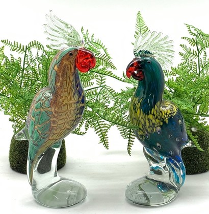Glass Figurine - Parrot Alexis 21cm