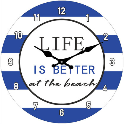 Clock - Life is Better at the Beach 30cm