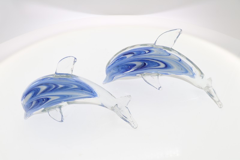 Glass Figurine - Azule Dolphin 20 cm