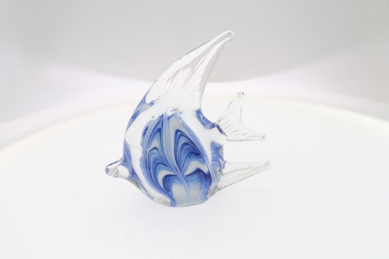 Glass Figurine - Azule Angel Fish 10 cm