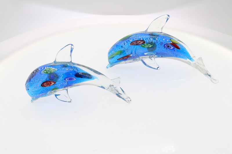 Glass Figurine - Remolino Dolphin 20cm