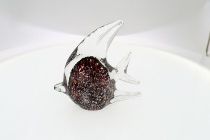 Glass Figurine - Oro Rustico Angel Fish 10 cm