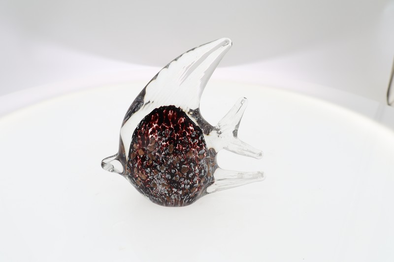 Glass Figurine - Oro Rustico Angel Fish 10 cm