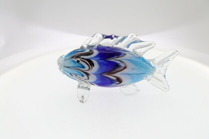 Glass Figurine - Azul Pasion Fish 16x10cm