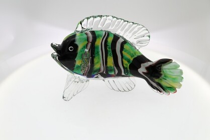 Glass Figurine - Verde Amarillo Fish 25x16cm
