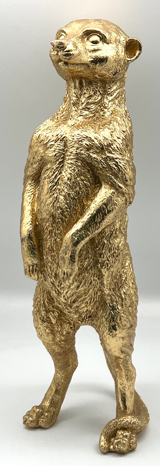 Golden Meerkat Standing Polyresin 46 cm High