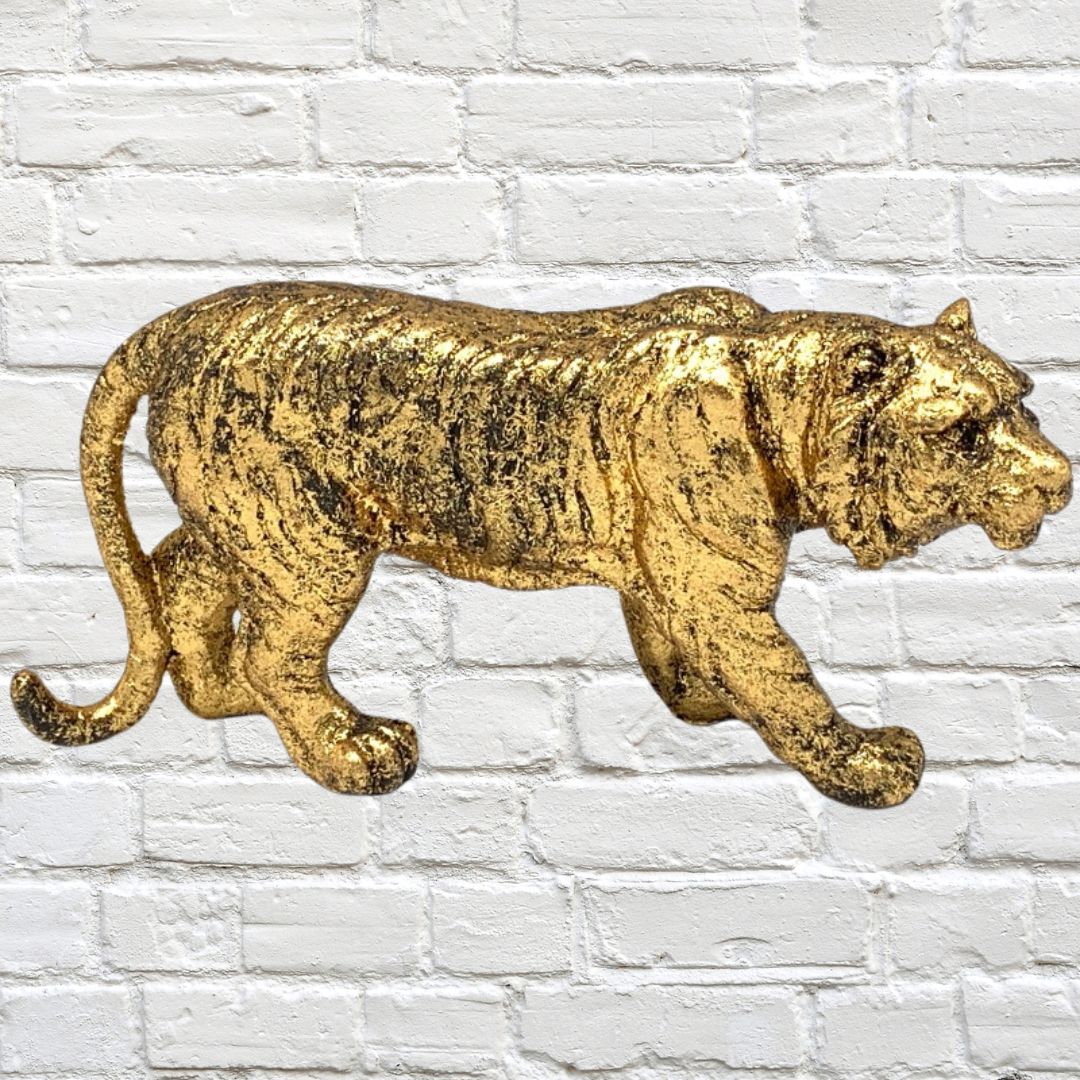 Electra Tiger Gold Polyresin 23cm