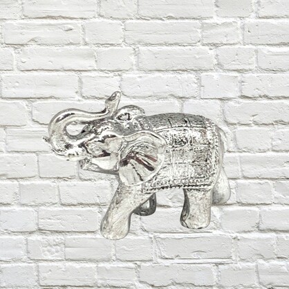 Electra Elephant Silver Polyresin 9cm