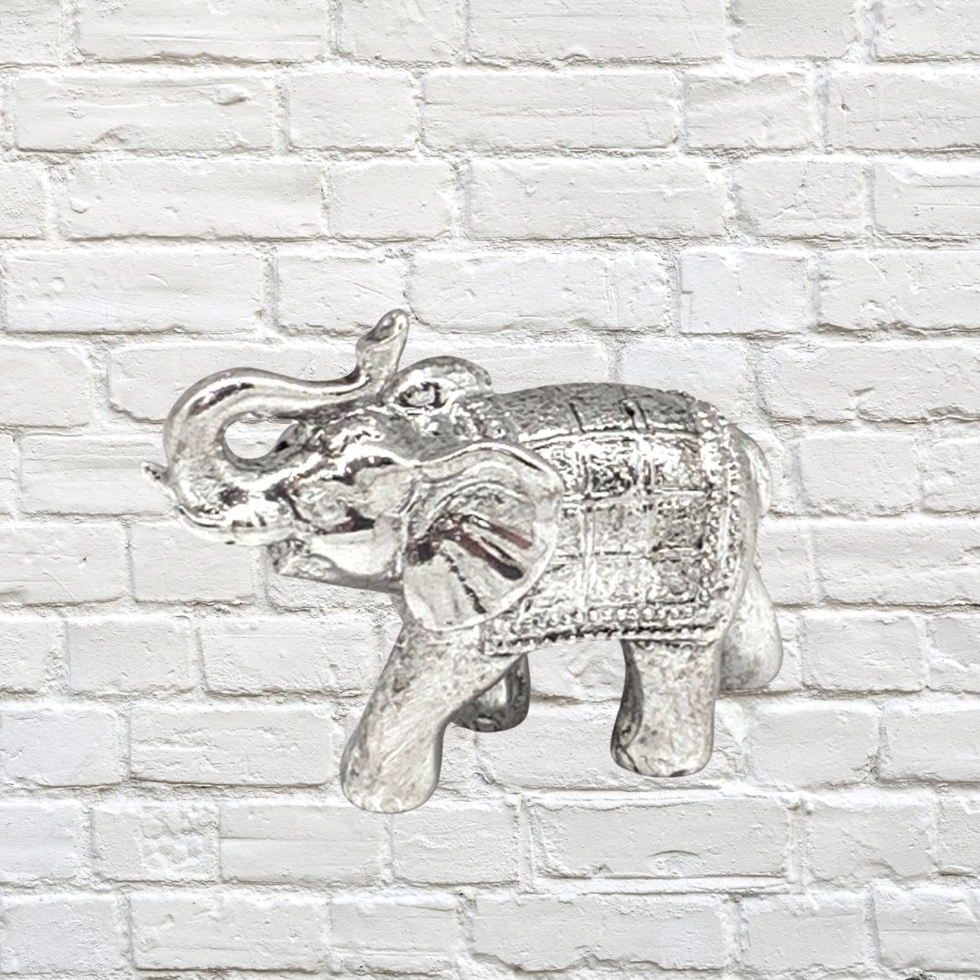 Electra Elephant Silver Polyresin 9cm