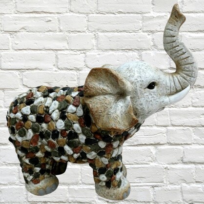Pebbles Elephant Terracotta/Magnesia  36x36cm