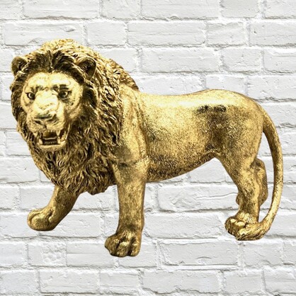 Golden Lion Polyresin 47cm x 32cm