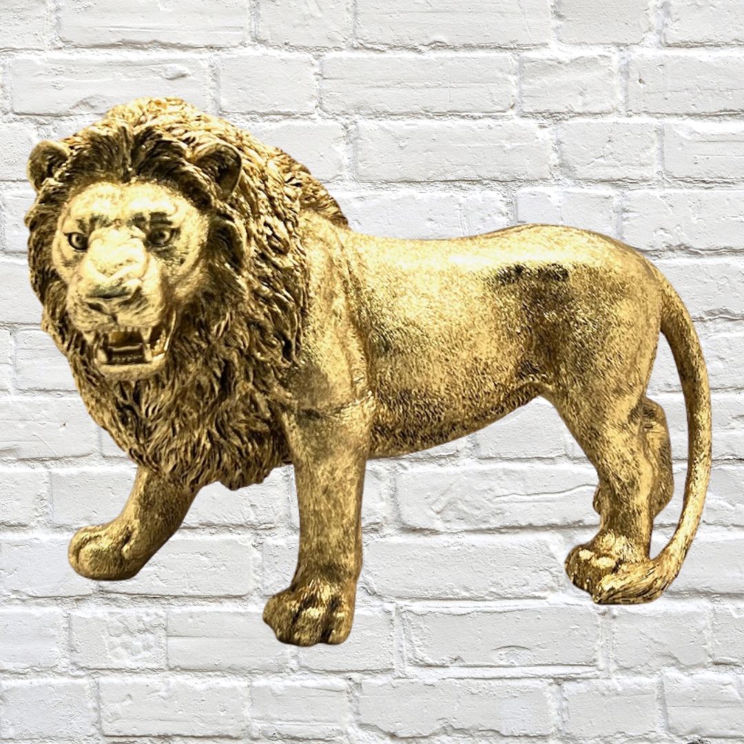 Golden Lion Polyresin 47cm x 32cm