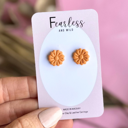 Pumpkin Flower Studs