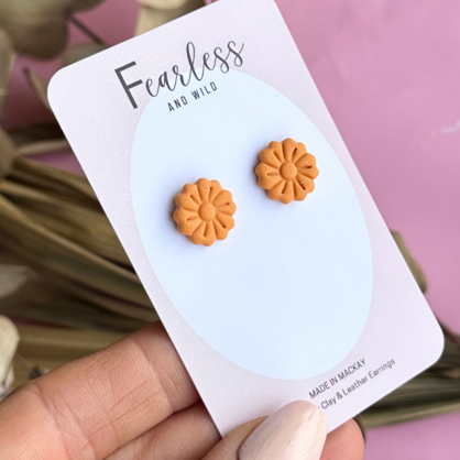 Pumpkin Flower Studs