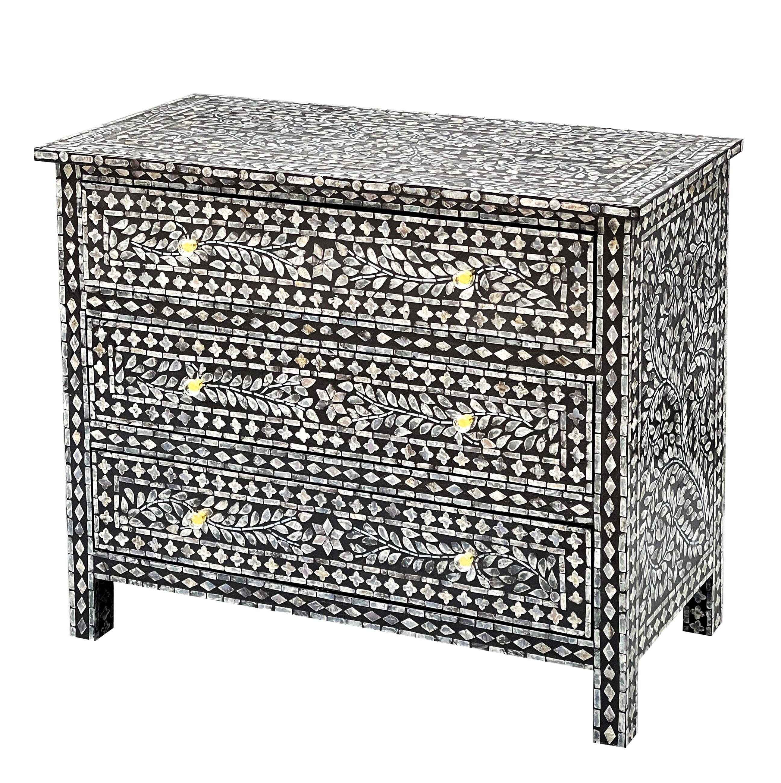 MOTHER OF PEARL MONOCHROME CHEST OF DRAWS