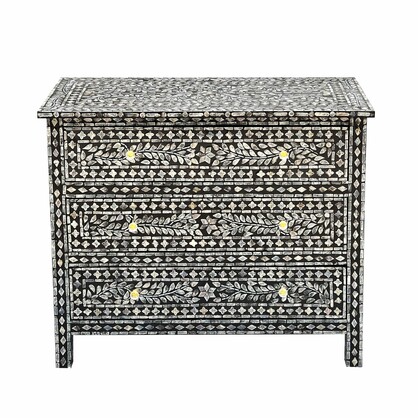 MOTHER OF PEARL MONOCHROME CHEST OF DRAWS