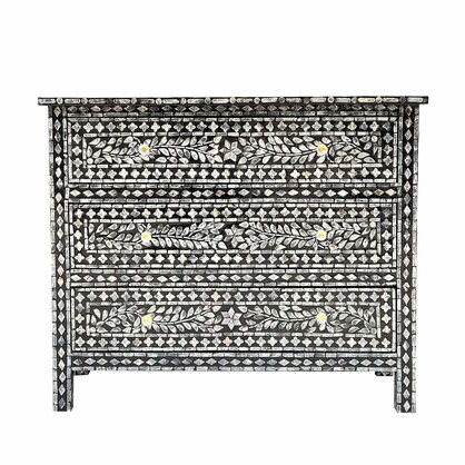 MOTHER OF PEARL MONOCHROME CHEST OF DRAWS
