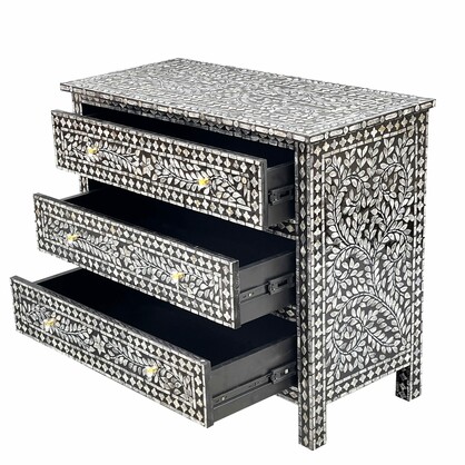 MOTHER OF PEARL MONOCHROME CHEST OF DRAWS