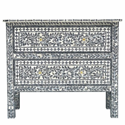 MOTHER OF PEARL HAND MADE SWIRL HAND MADE CHEST DRAWS