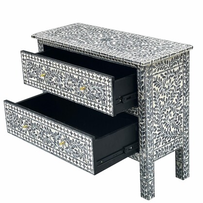 MOTHER OF PEARL HAND MADE SWIRL HAND MADE CHEST DRAWS