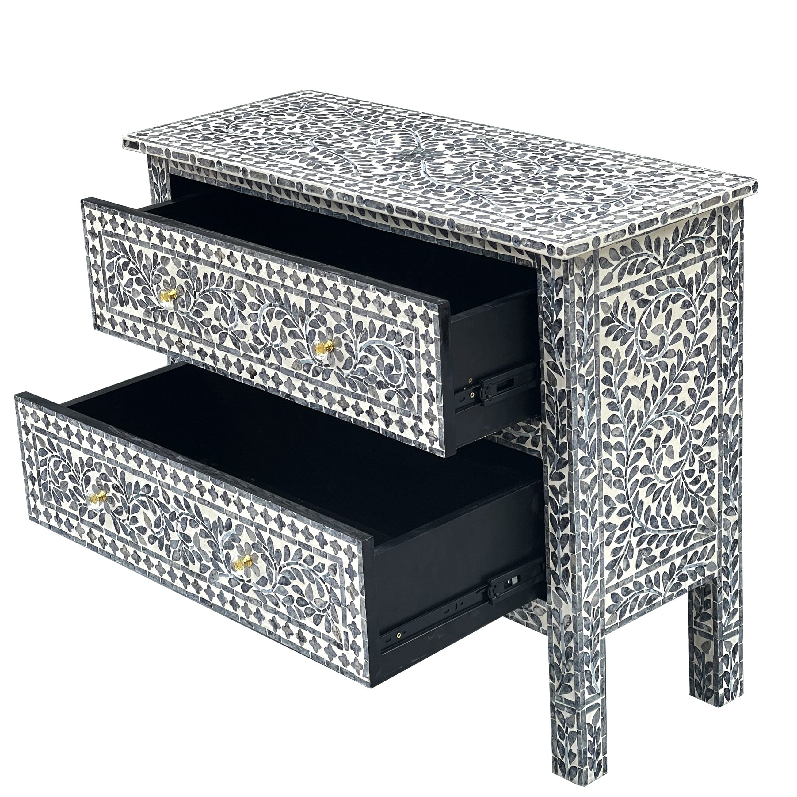 MOTHER OF PEARL HAND MADE SWIRL HAND MADE CHEST DRAWS