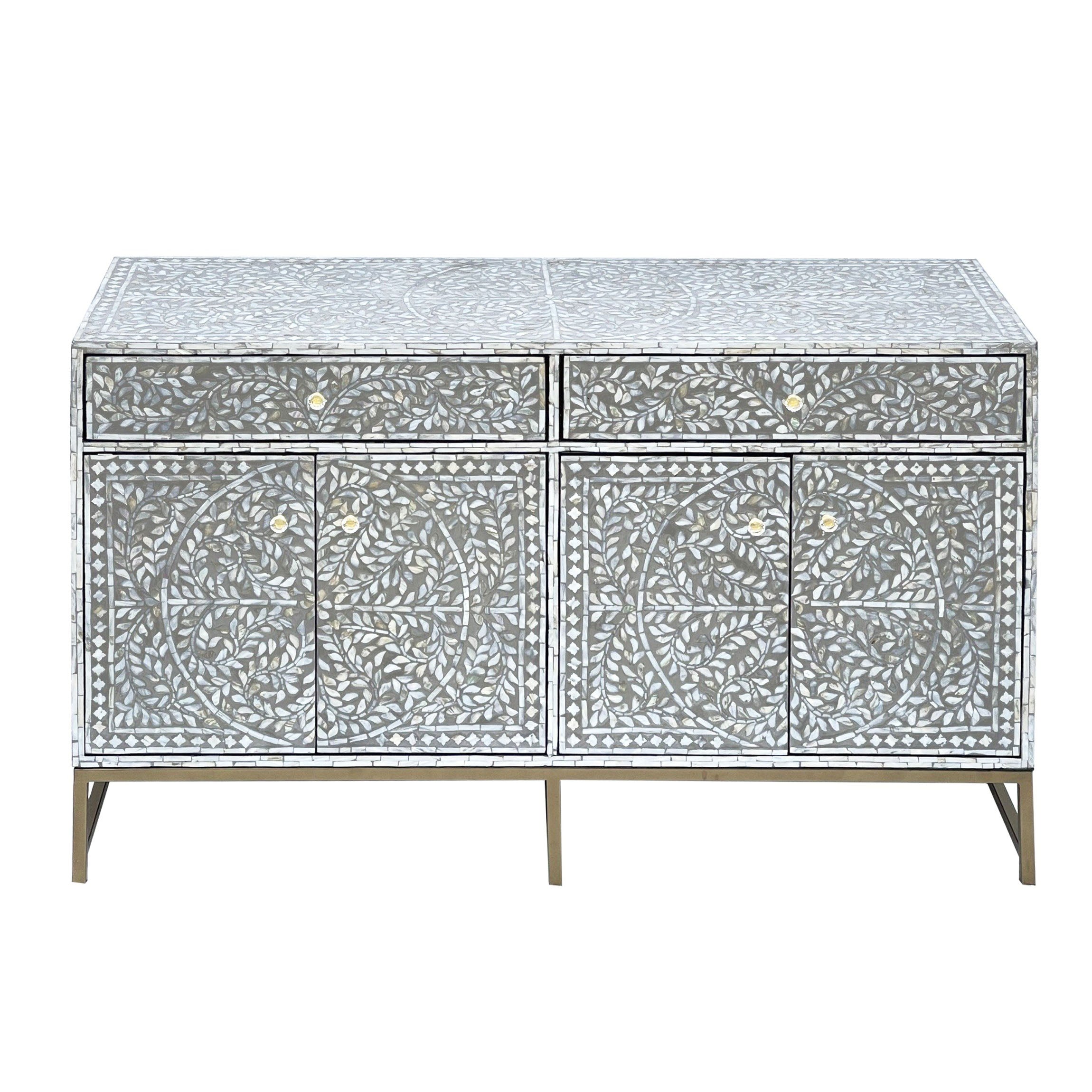MOTHER OF PEARL HAND MADE SWISH SIDEBOARD