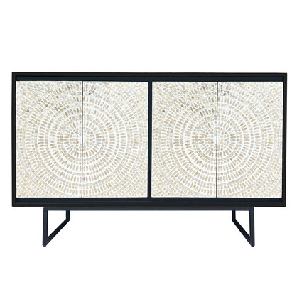 MOTHER OF PEARL HAND MADE SWIRL SIDEBOARD