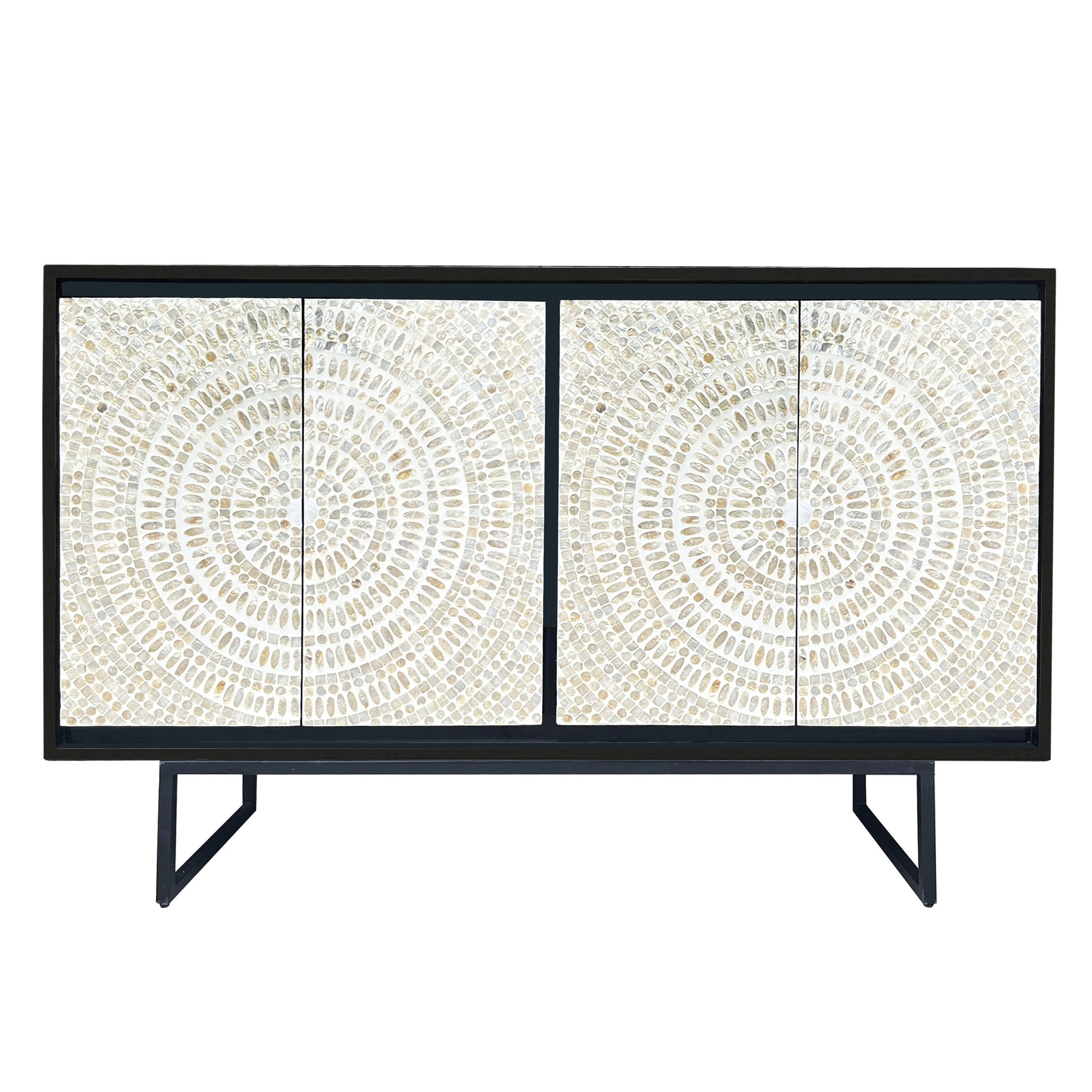 MOTHER OF PEARL HAND MADE SWIRL SIDEBOARD