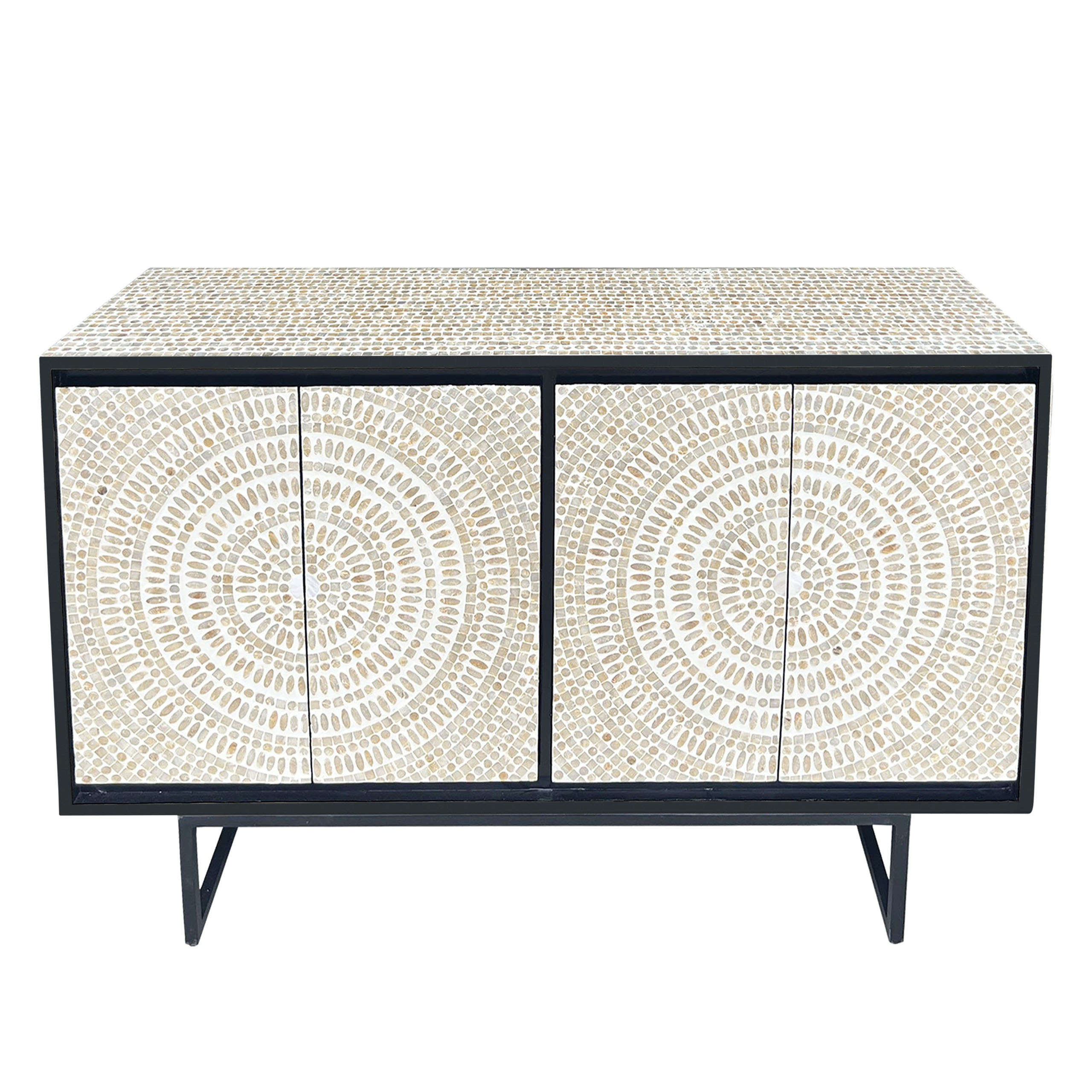 MOTHER OF PEARL HAND MADE SWIRL SIDEBOARD