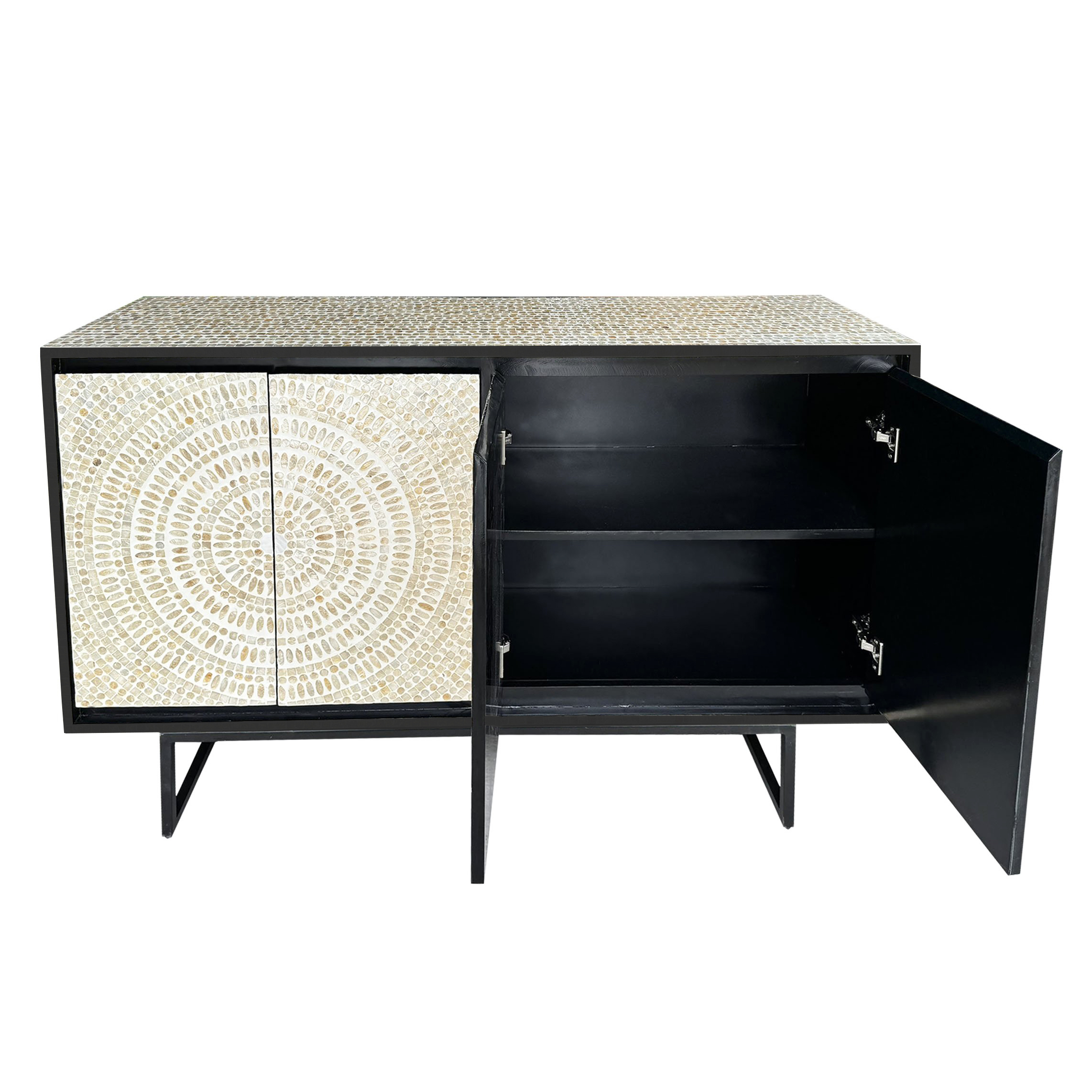 MOTHER OF PEARL HAND MADE SWIRL SIDEBOARD