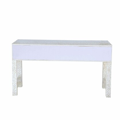 MOTHER OF PEARL OPULENT 3 DRAWER CONSOLE TABLE LIGHT HUE