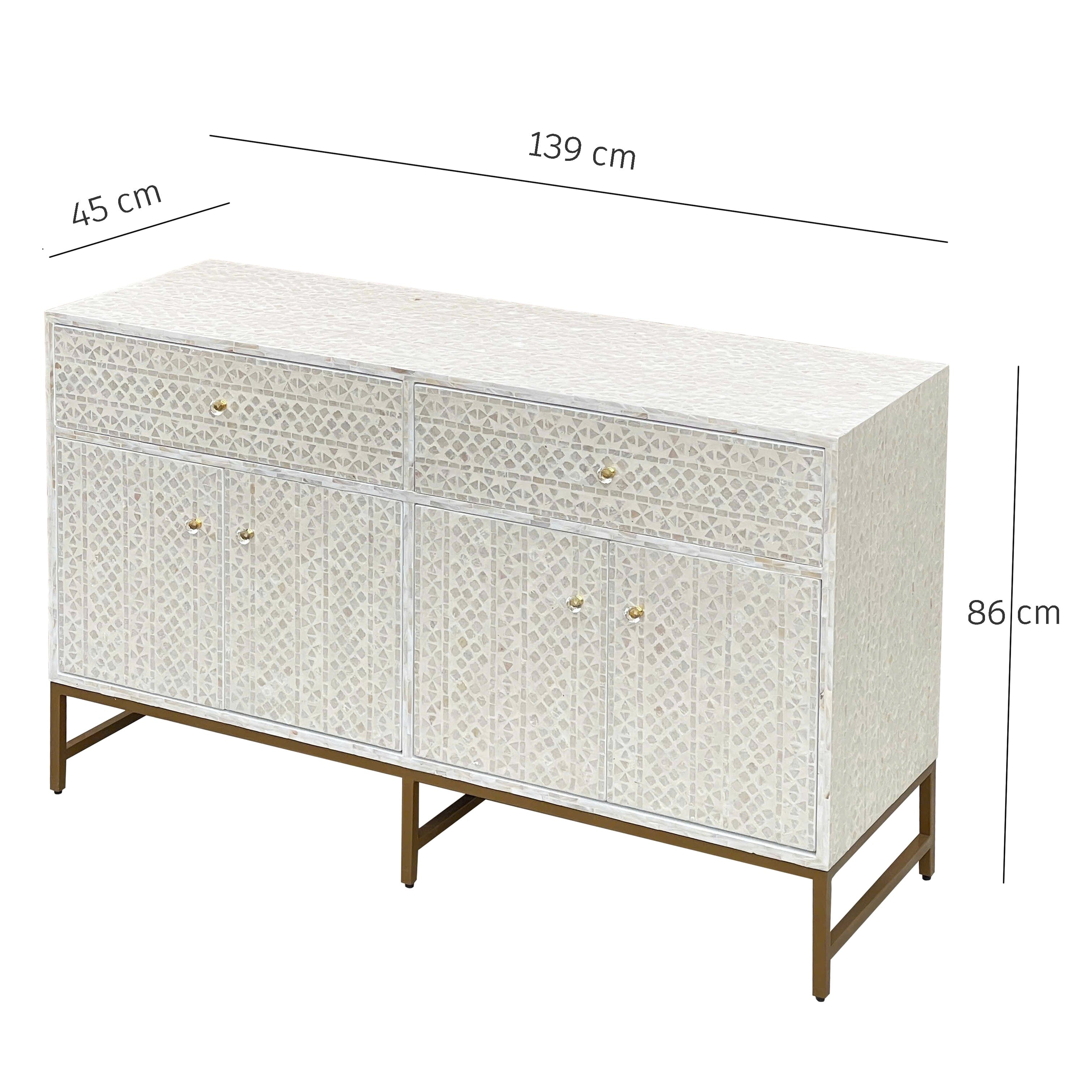 MOTHER OF PEARL GRANDIOSE SIDEBOARD LIGHT HUE
