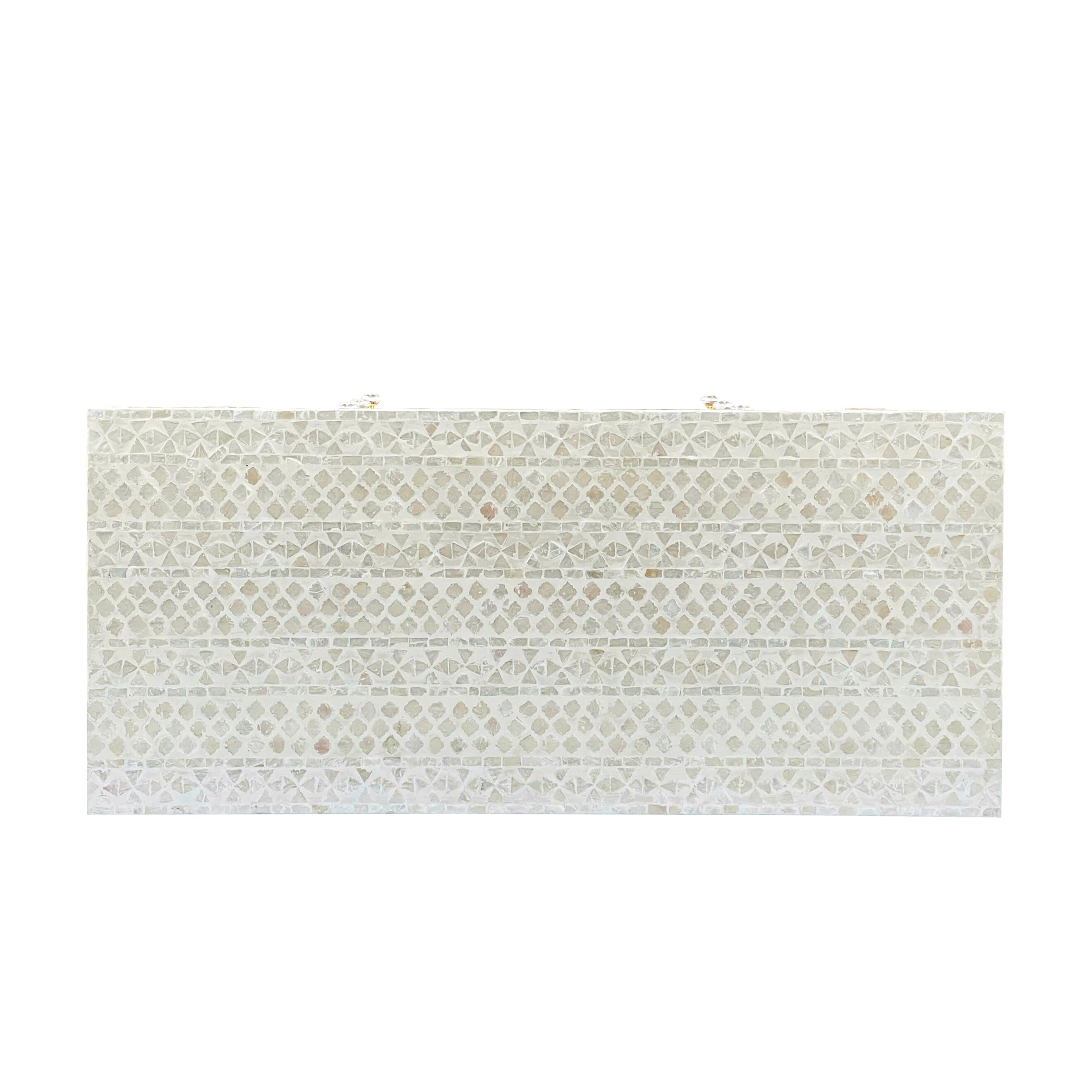 MOTHER OF PEARL HAND MADE MONOCHROME CHEST OF DRAWS