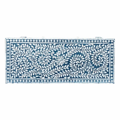 MOTHER OF PEARL HAND MADE SWIRL CHEST DRAWS BLUE HUE