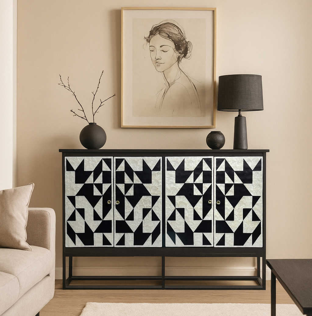 MOTHER OF PEARL HAND INLAY PARADOX SIDEBOARD