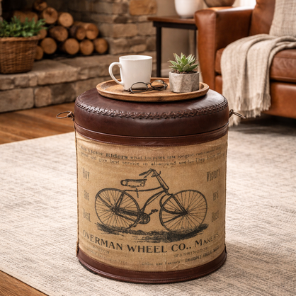 CYCLINDRICAL BICYCLE OTTOMAN