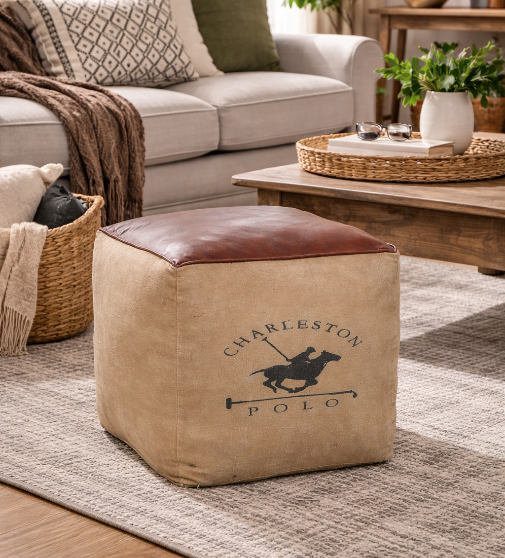 Charleston Polo Square Ottoman